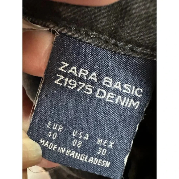 Zara High Waisted Flare Leg Black Denim Womens Sz 8 Cowgirlcore Festival Fairy - Picture 7 of 8